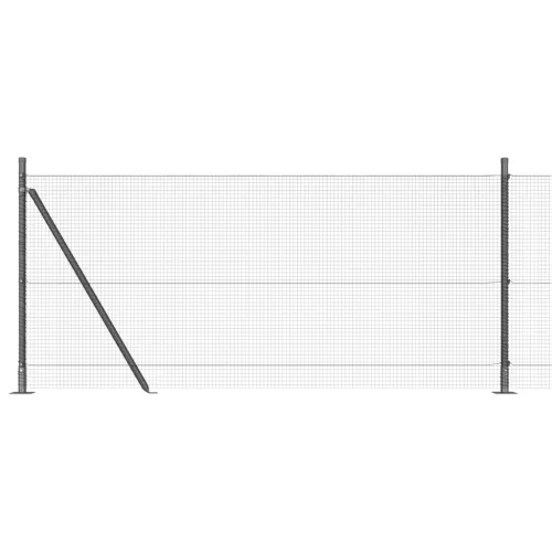  Hegesztett Drótkerítés 13 Peremezett Oszloppal Szürke 1x100 m Acél