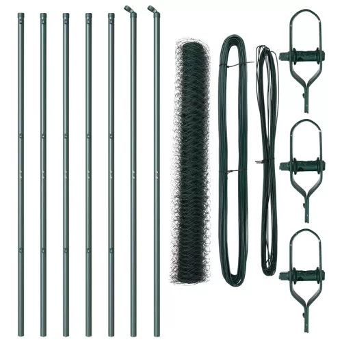  Hatszögű Kerítés Zöld 1.2x10 m Acél