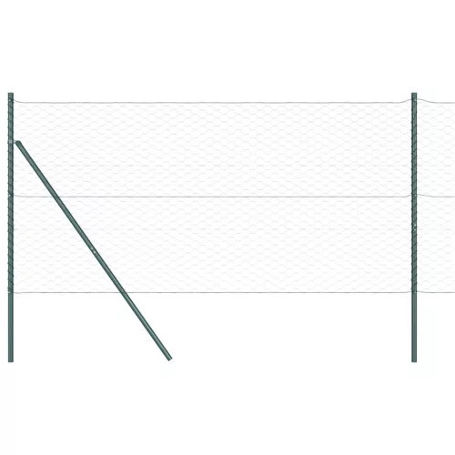  Hatszögű Kerítés Zöld 1.2x10 m Acél