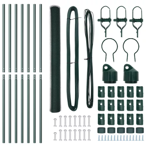  Hexagon kerítés Zöld 1.5x10 m Acél