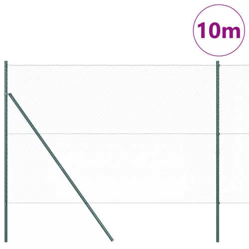  hatszögű kerítés zöld 1.5x10 m acél