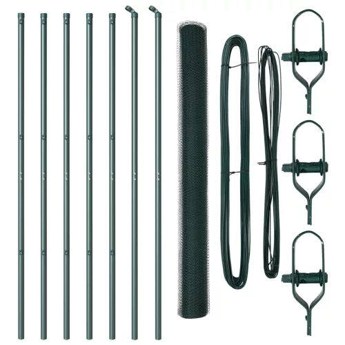  hatszögű kerítés zöld 1.5x10 m acél