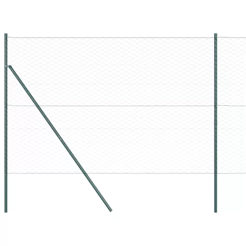  Hatszögletű Kerítés Zöld 1,5x10 m Acél