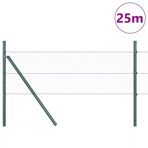  Kerítésoszlop Zöld 25 x 0,5 m (25 mm háló) Acél