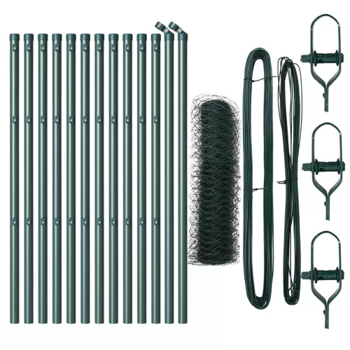  Hatszögletű Kerítés Zöld 0.6x25 m Acél