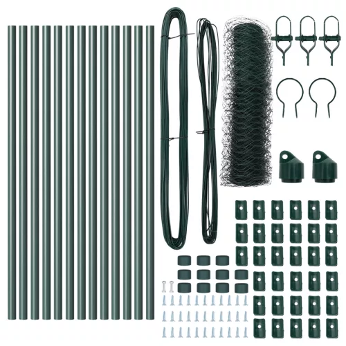 Hatszögletű Kerítés Zöld 0.6x25 m Acél