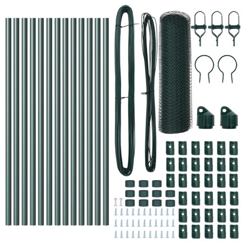  Hexagon kerítés Zöld 0.8x25 m Acél