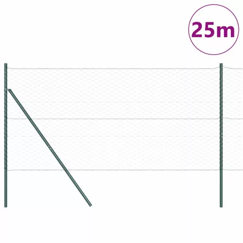  Kerítésoszlop Zöld 25 x 1 m (50 mm-es háló) Acél