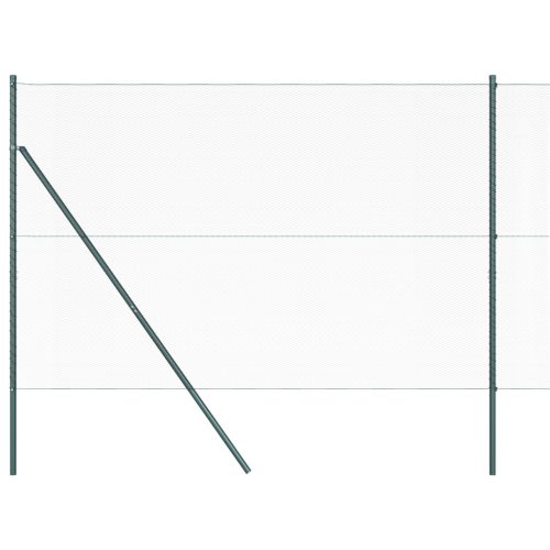  Kerítés Szett 2 db-os Zöld Fém 25 x 1,5 m Tartós