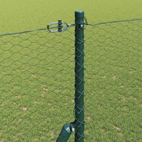  Kerítésoszlop Zöld 25 x 1,5 m (25 mm háló) Acél