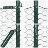  Kerítésoszlop Zöld 25 x 1,5 m (36 mm rács) Acél