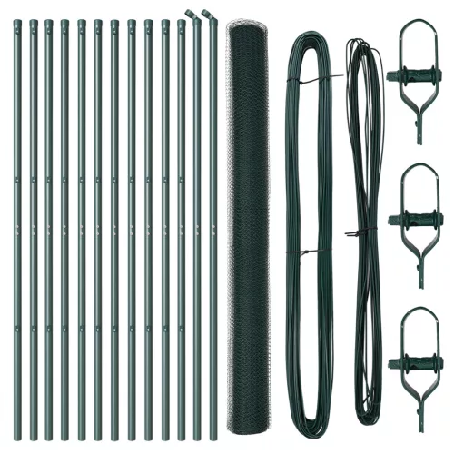  Hatszögletű Kerítés Zöld 1.6x25 m Acél