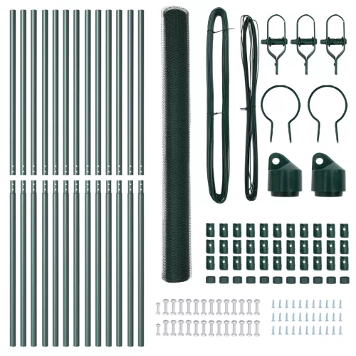  Hatszögletű Kerítés Zöld 1.6x25 m Acél