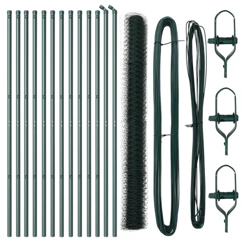  Hatszögletű Kerítés Zöld 1.6x25 m Acél