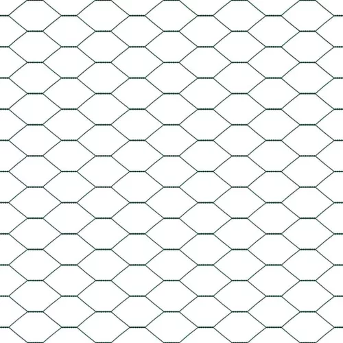  Kerítésoszlop Zöld 50 x 0,5 m (25 mm háló) Acél és PVC