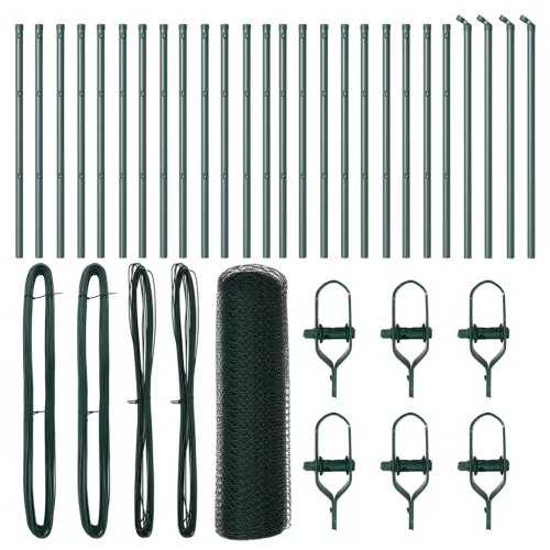  Zöld Hatszögletű Kerítés 0.8x50 m Acél