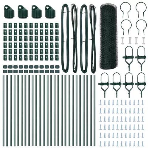  Zöld Hatszögletű Kerítés 0.8x50 m Acél