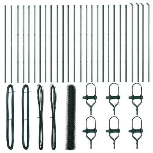  Hatszögű Kerítés Zöld 1.2x50 m Acél