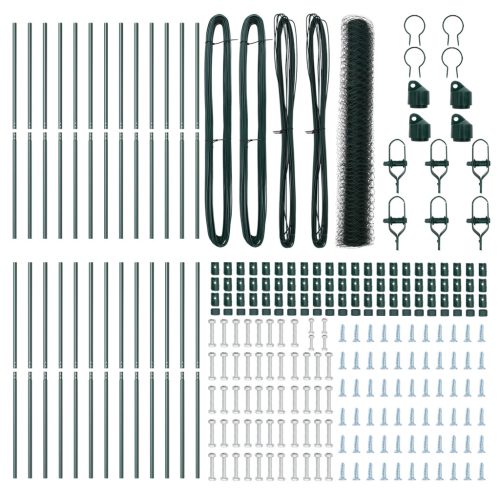  Hatszögű Kerítés Zöld 1.2x50 m Acél