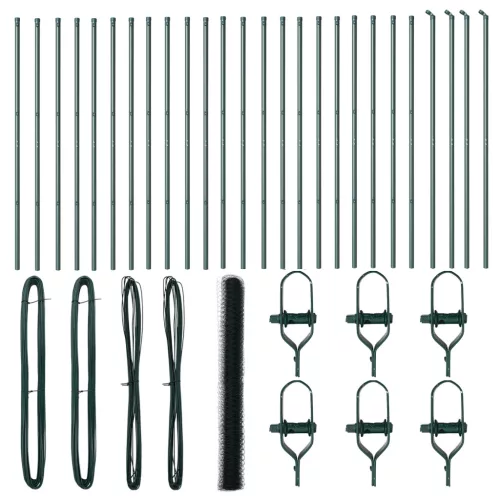  Hexagon Kerítés Zöld 1,5x50 m Acél