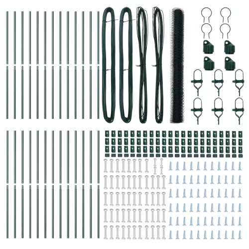  Hexagon Kerítés Zöld 1,5x50 m Acél