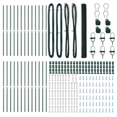  Hatszögalakú Kerítés Zöld 1.6x50 m Acél