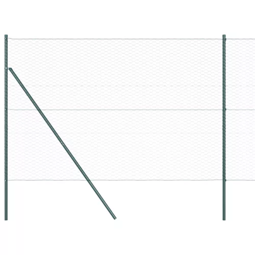  Hatszögletű kerítés Zöld 1.6x50 m Acél