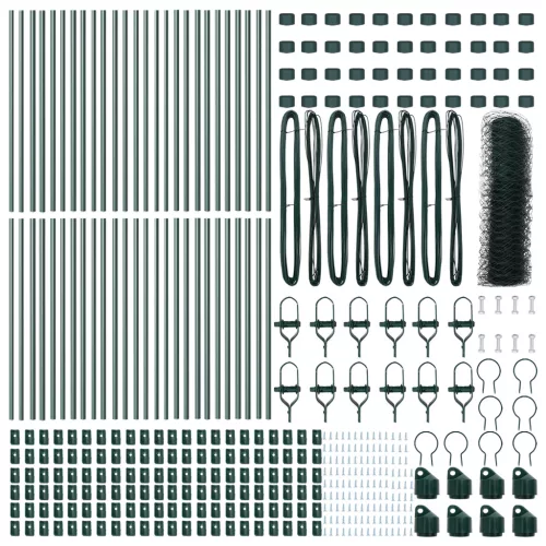  Hexagon kerítés Zöld 0,8x100 m Acél
