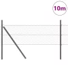  Kerítésoszlop Szürke 10 x 0,8 m (36 mm háló) Acél és PVC