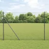  Kerítésoszlop Szürke 10 x 1,5 m (13 mm-es háló) Acél és PVC