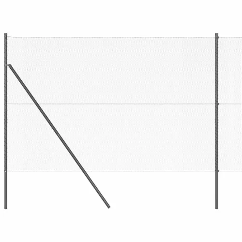  Kerítésoszlop Szürke 10 x 1,5 m (13 mm-es háló) Acél és PVC