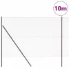  Kerítésoszlop Szürke 10 x 1,5 m (13 mm-es háló) Acél és PVC