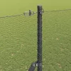  Kerítésoszlop Szürke 10 x 1,5 m (13 mm-es háló) Acél és PVC