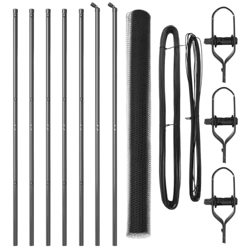  Hexagon kerítés Szürke 1.6x10 m Acél