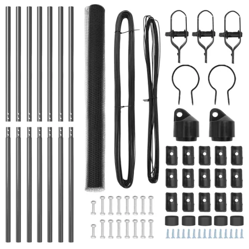  Hexagon kerítés Szürke 1.6x10 m Acél