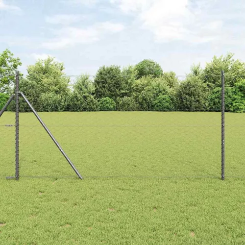  Kerítésoszlop Szürke 25 x 1 m (50 mm-es háló) Acél