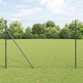 Hatszögletű kerítés Szürke 1.6x25 m Acél