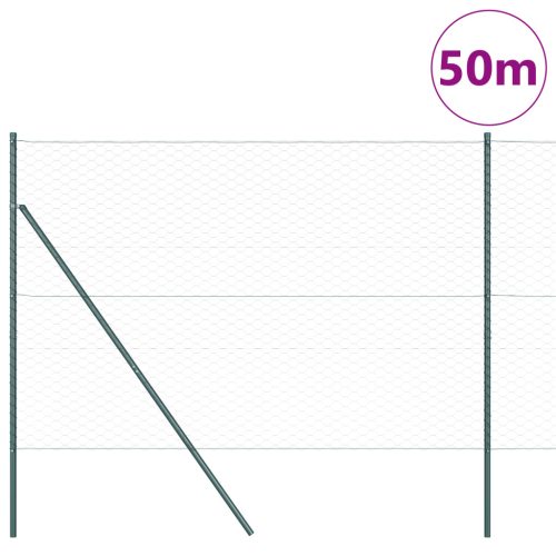  Hatszögletű kerítés Szürke 1.6x50 m Acél