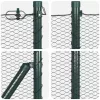  Kerítésoszlop Szürke 100 x 0,5 m (13 mm háló) Acél és PVC