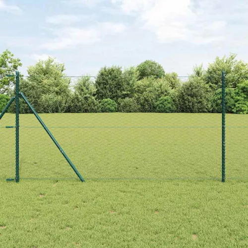  Kerítésoszlop Szürke 100 x 1,4 m (36 mm háló) Acél és PVC