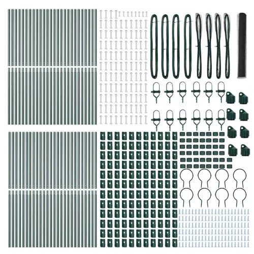  Kerítésoszlop Szürke 100 x 1,4 m (36 mm háló) Acél és PVC