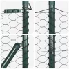  Kerítésoszlop Szürke 100 x 1,4 m (36 mm háló) Acél és PVC