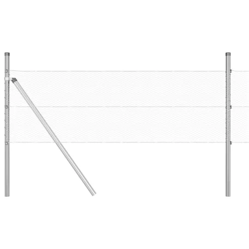  Kerítés Készlet 2 db-os Horganyzott Acél 25 x 0.5 m Tartós