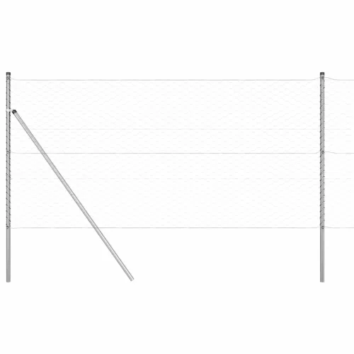  Kerítésoszlop Ezüst 25 x 1 m (50 mm-es háló) Acél