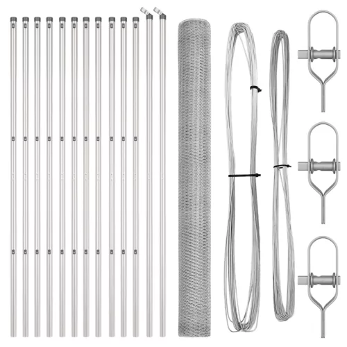  Kerítés Készlet 2 db-os készlet Horganyzott acél Nagy Tartós