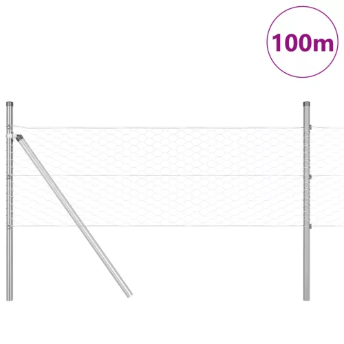  Hatszögletű kerítés 0.8x100 m Galvanizált acél