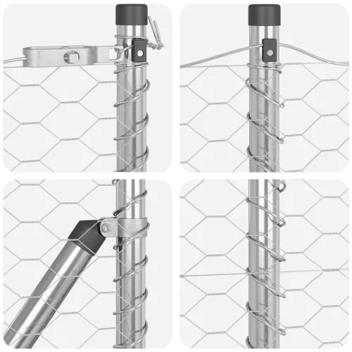 Hatszögletű kerítés 0.8x100 m Galvanizált acél