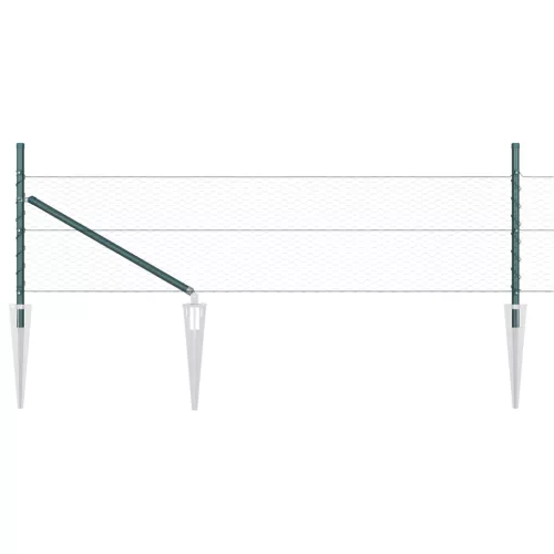  Hatszögletű kerítés Zöld 0.4x10 m Acél