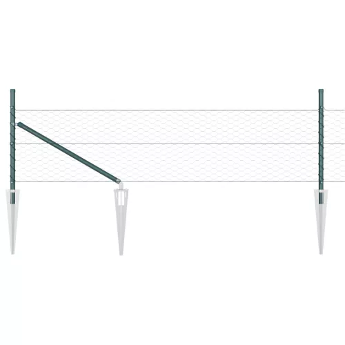  Hexagon Kerítés Zöld 0.4x10 m Acél