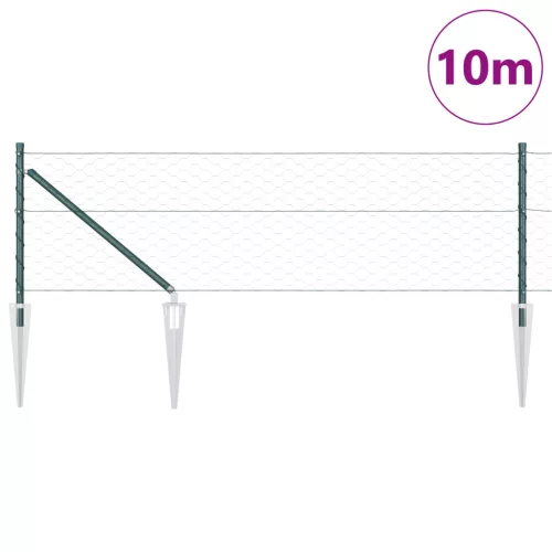  Hatszögletű kerítés Zöld 0,6x10 m Acél